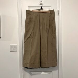 J.CREW wide leg pleated khaki boss lady pants
